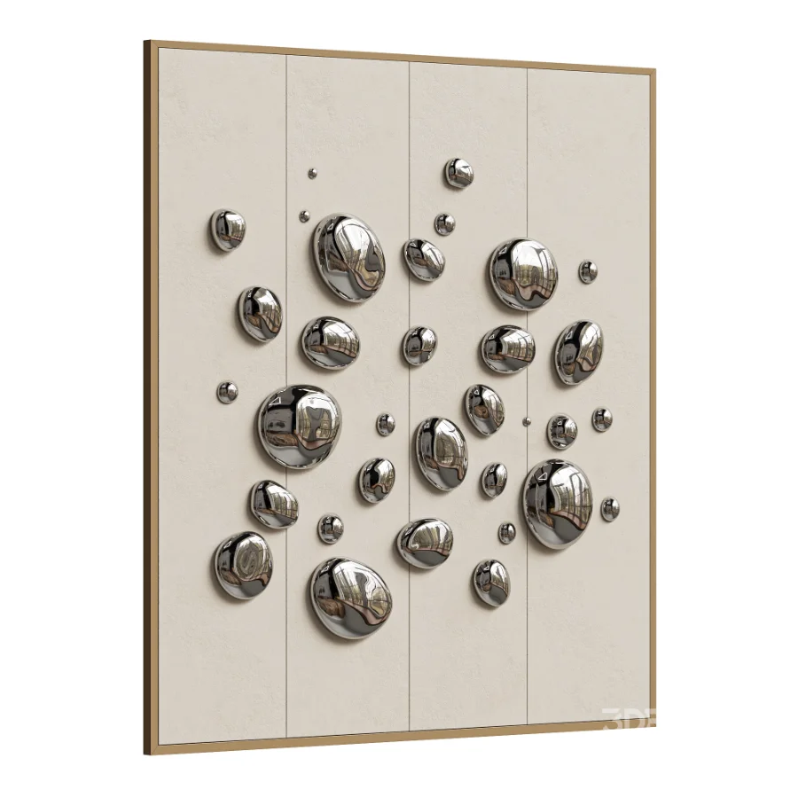 Chrome Bubble Wall Decor 06 Image 4
