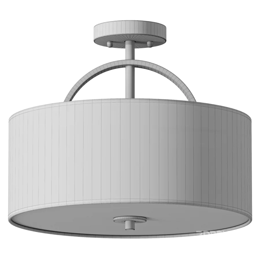 Ralston Linen Semi Flush Mount Image 3