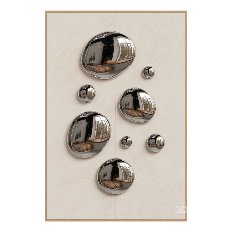 Chrome Bubble Wall Decor 20 Image 1