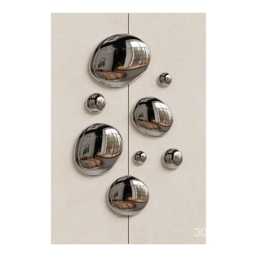 Chrome Bubble Wall Decor 20 Image 3