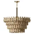 Capital Ravi Brass Wood Tiered Pendant - Thumbnail 2