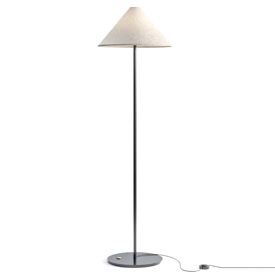 Brock Floor Lamp with Linen Shade Image 2