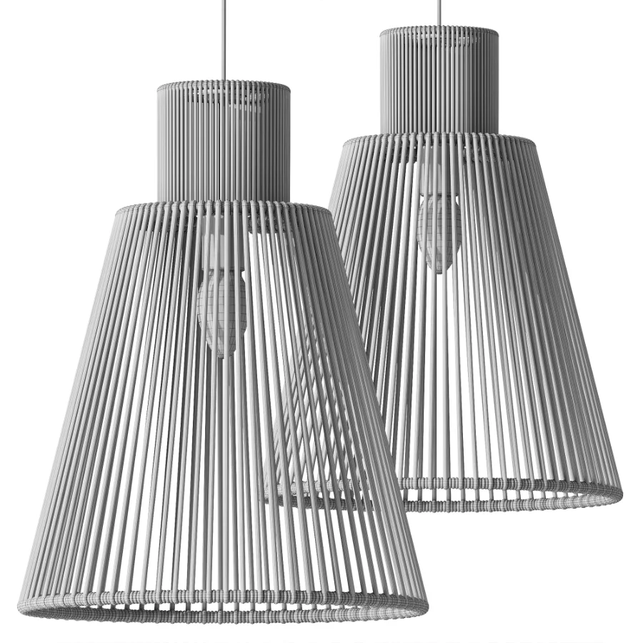 Etsy Handmade Wicker Cotton Lamp Shade Image 5