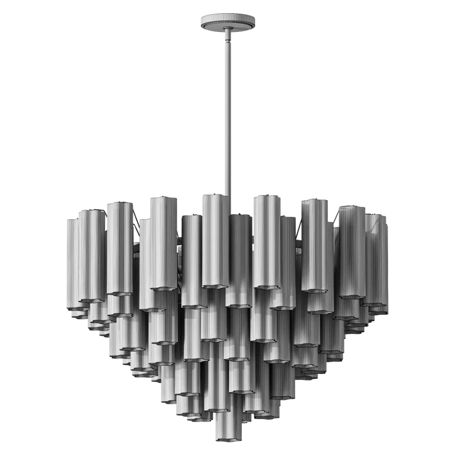 Addis Murano Chandelier white and black Image 4