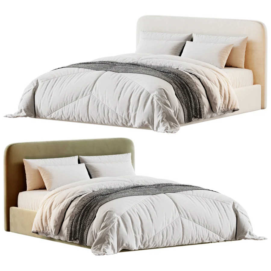 Elaria Upholstered Platform Bed Image 1