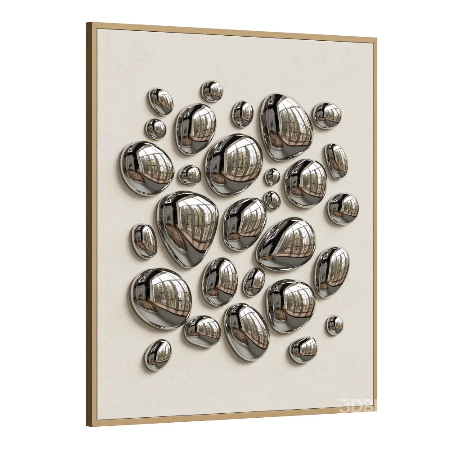 Chrome Bubble Wall Decor 07 Image 2