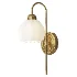 Long Brass Flower Glass Wall Sconce - Thumbnail 2