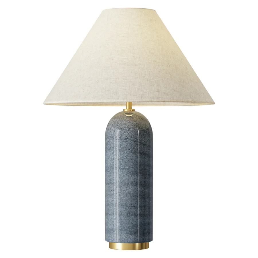 Uttermost Mayetta Deep Blue Ceramic Table Lamp Image 1
