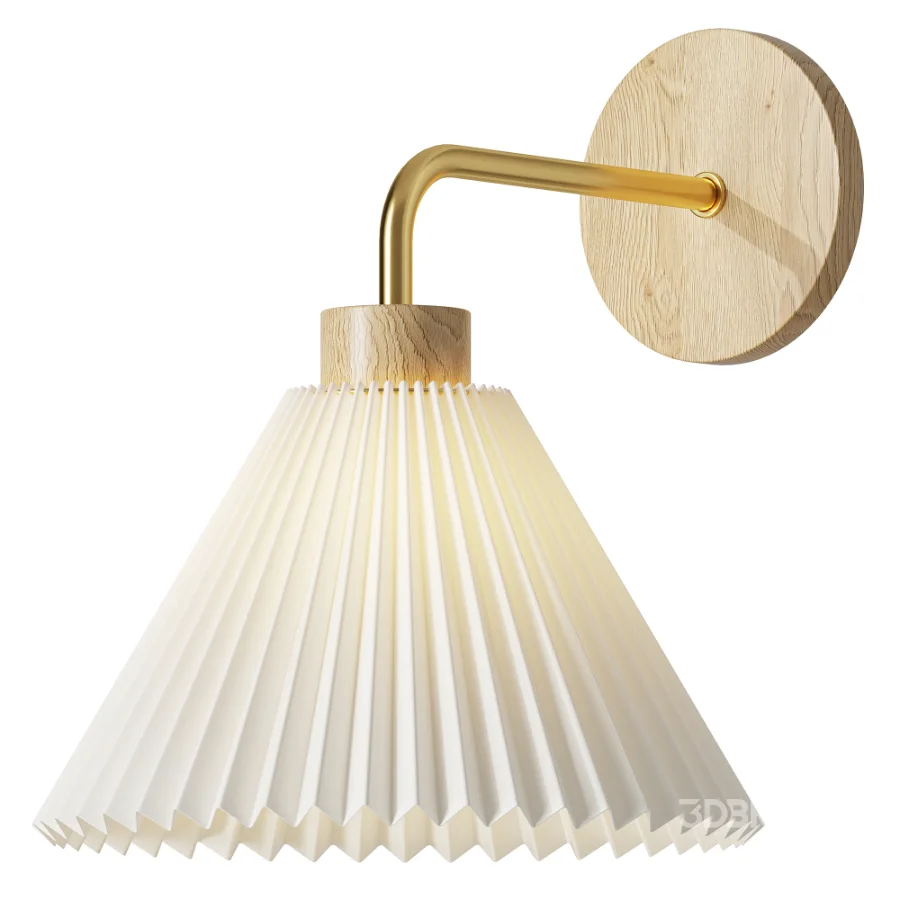 Modern Pleated Umbrella Shade Wall Sconce 1 Light Image 1