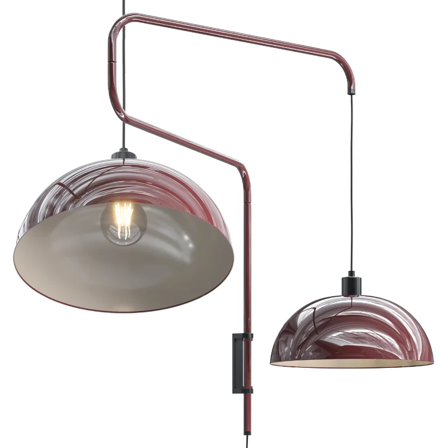 Nera Hemisphere Folding Retractable Wall Lamp Image 2