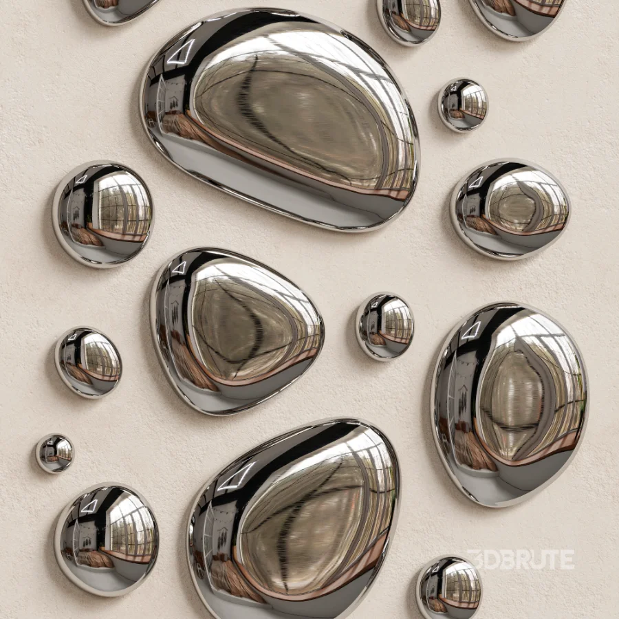 Chrome Bubble Wall Decor 16 Image 4