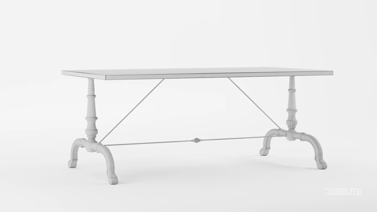 La Coupole Rectangular Iron Bistro Table Image 7