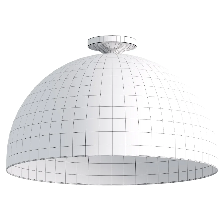 Sculptural Metal Flush Mount Image 2