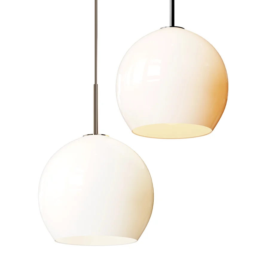 Ball Glass Brass pendant lamp FRANDSEN Image 1