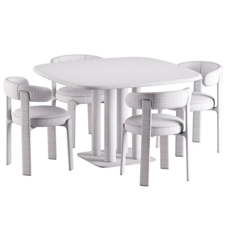 Granite Chair and Melvar Table Image 6