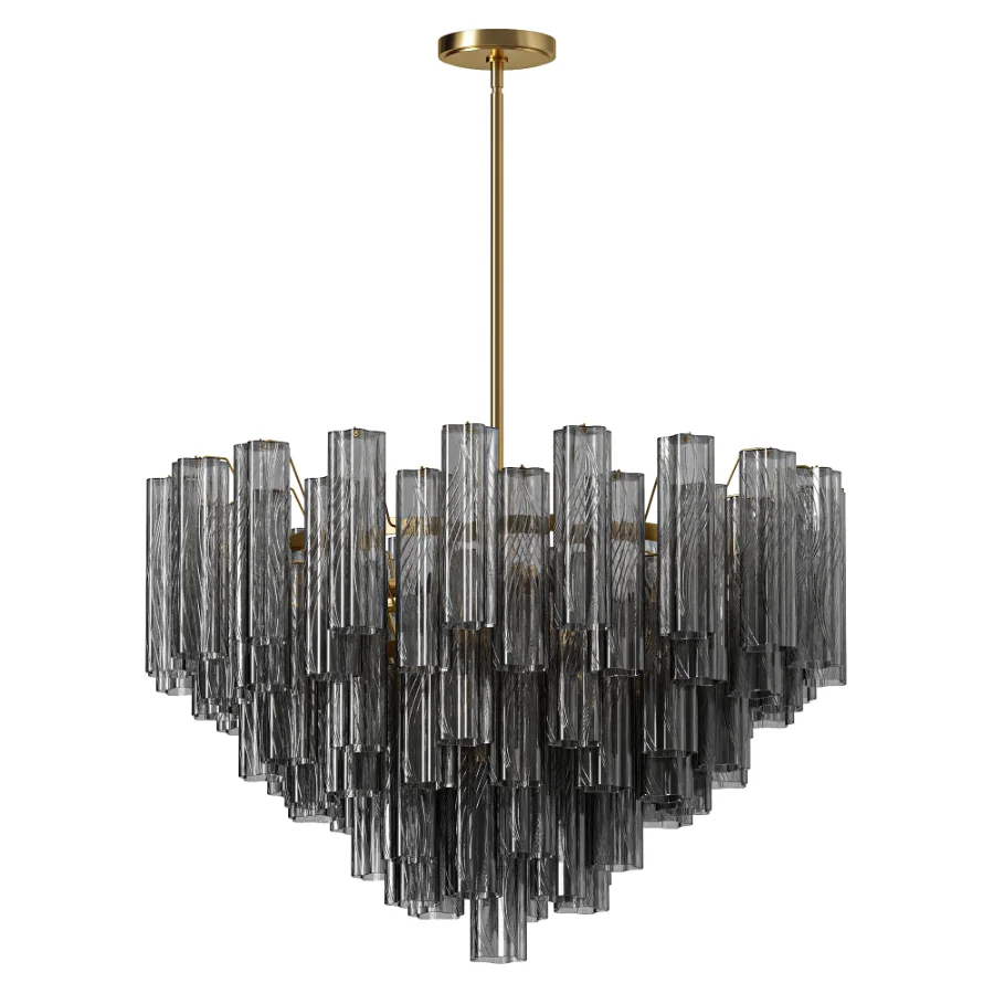 Addis Murano Chandelier white and black Image 3