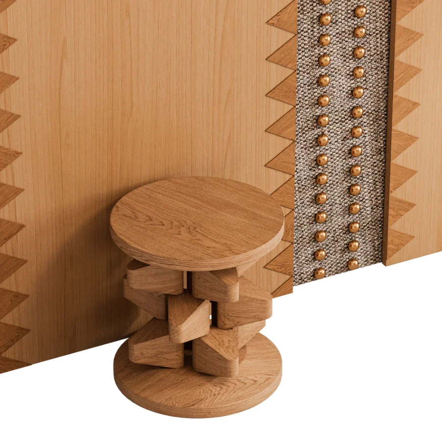 Upholstered Wooden Headboard Image 3