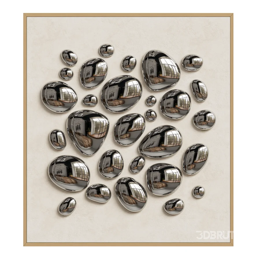 Chrome Bubble Wall Decor 07 Image 1
