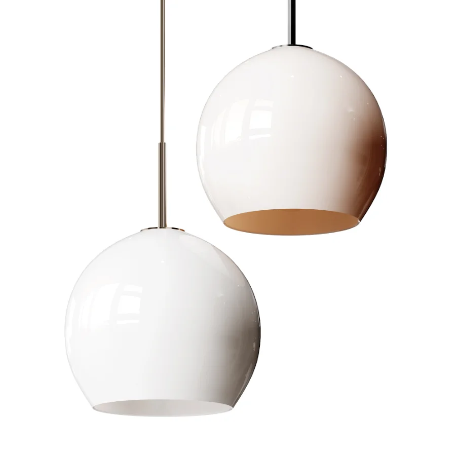 Ball Glass Brass pendant lamp FRANDSEN Image 2