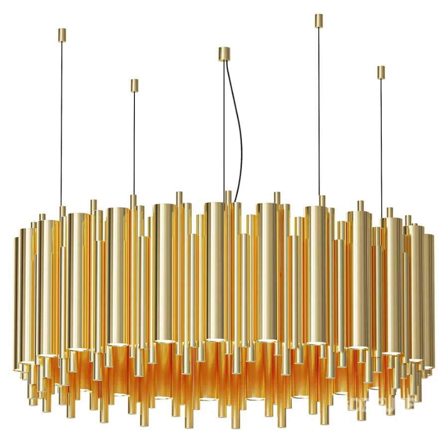 Orchestral Oval Suspension Pendant Light Image 1