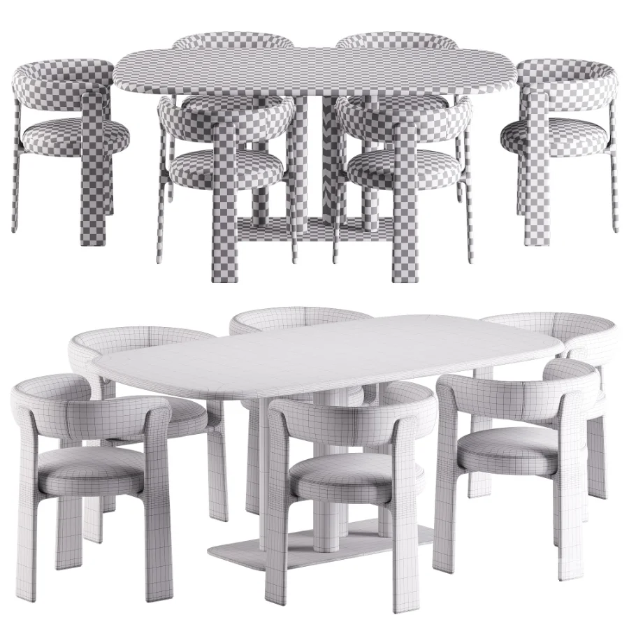 Granite 3 Legged Chair and Melvar Table Image 7