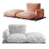 Aura armchair with a modern cushion shape - Thumbnail 8