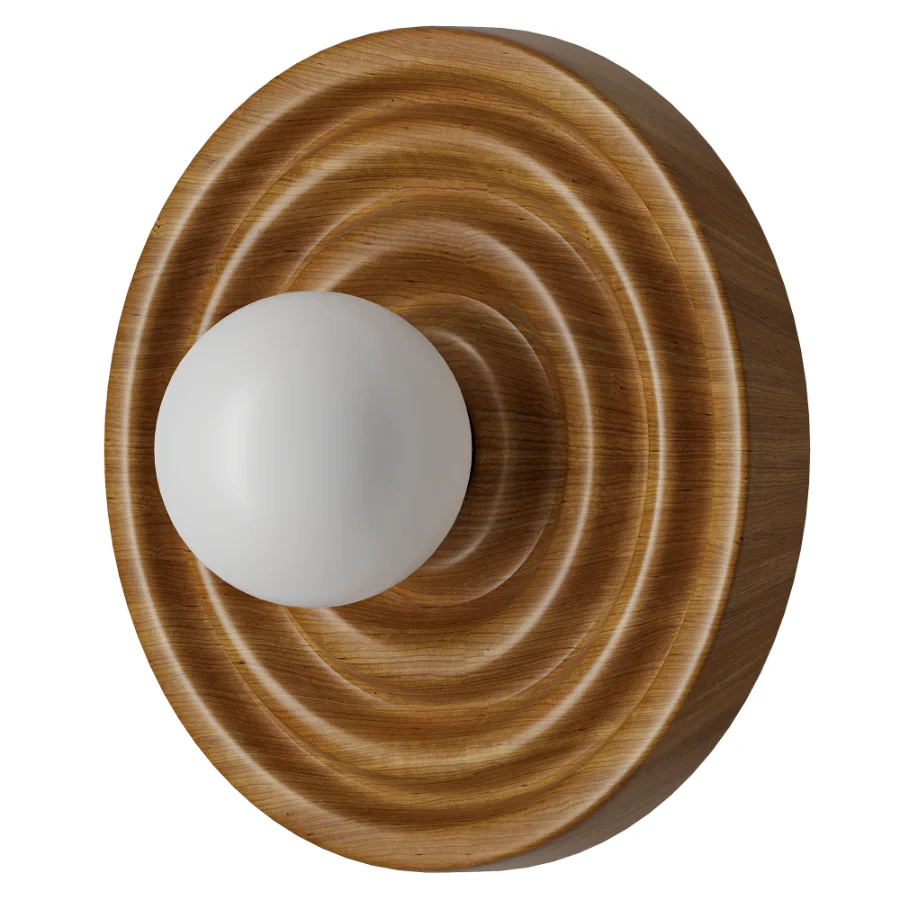 Radilum Grove Wood Glass Wall Lamp Image 1