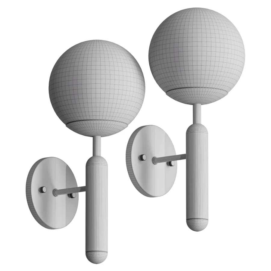 Orla Marble Sphere Wall Sconce Image 3
