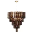 Empire Smokey Quartz Glass Chandelier - Thumbnail 2