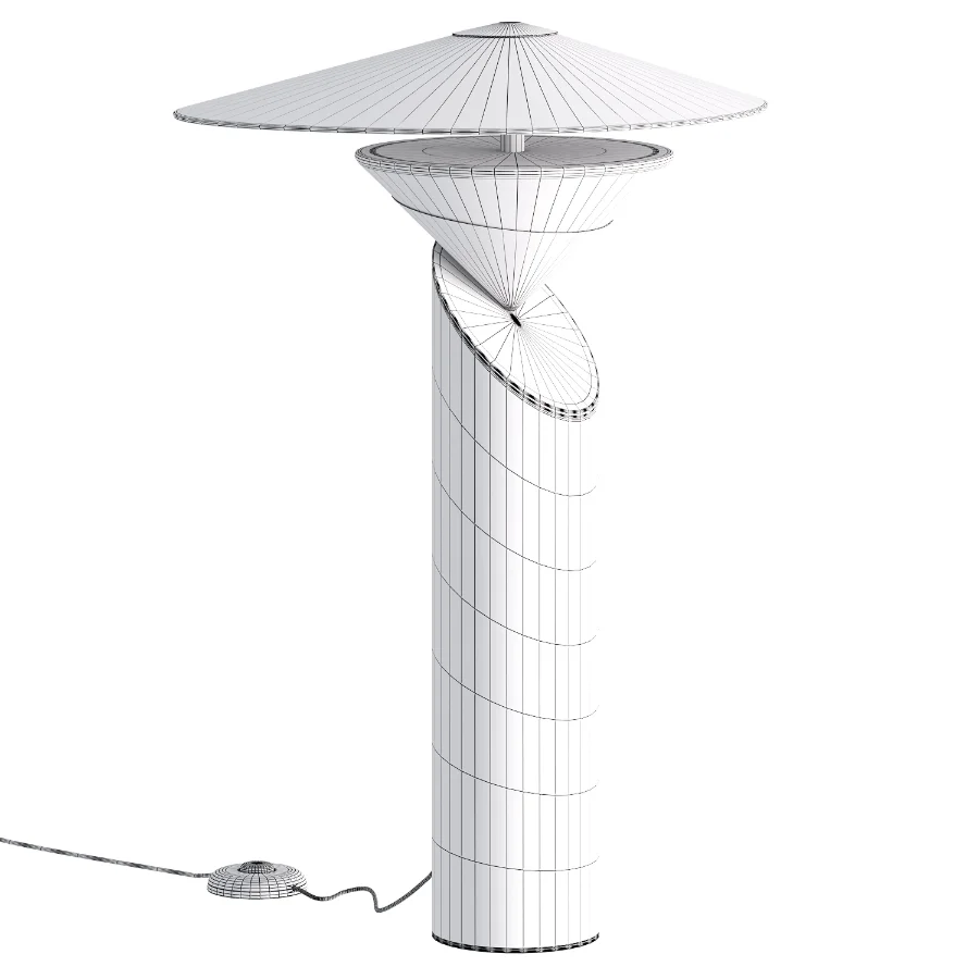 Bamboo Hat Table Lamp Image 3