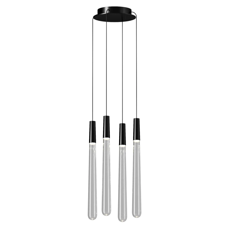 Sean Lavin Pylon Crystal LED Chandelier 4 Light Image 2