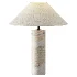 Barola White Onyx Brass Cylinder Table Lamp - Thumbnail 1