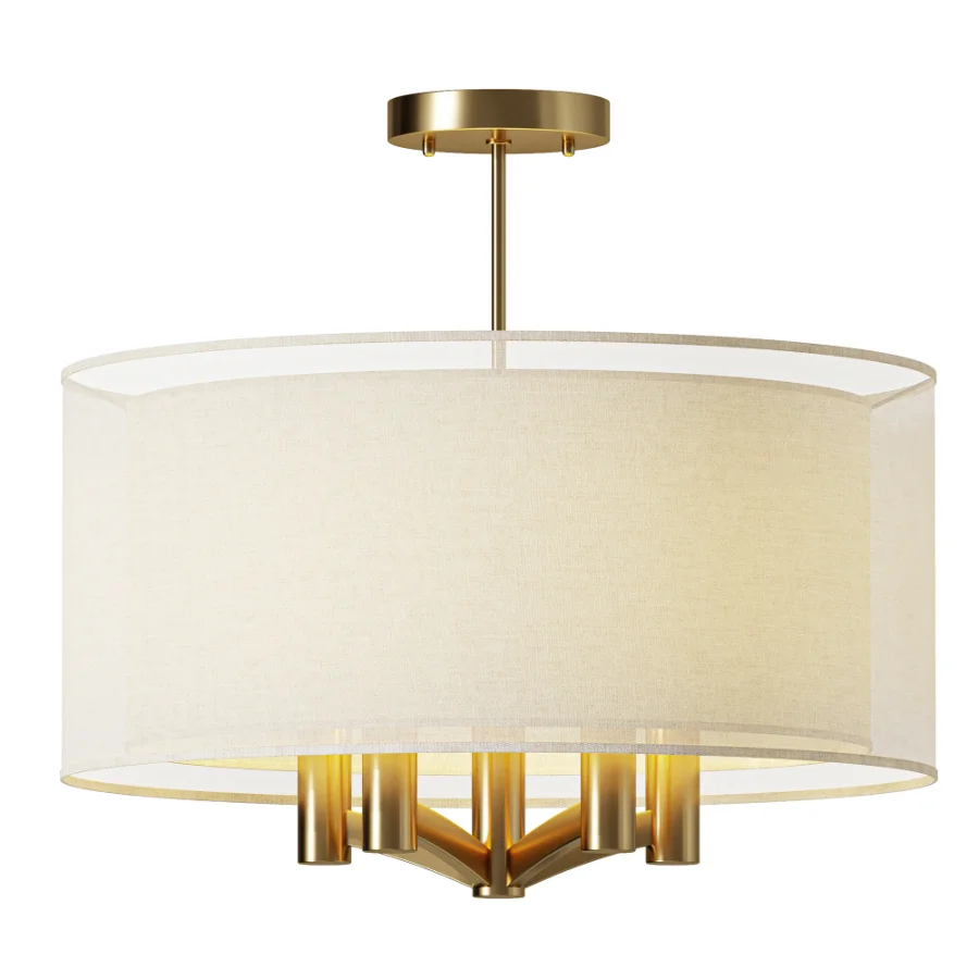 Possini Euro Caliari Warm Brass Ceiling Light Image 1