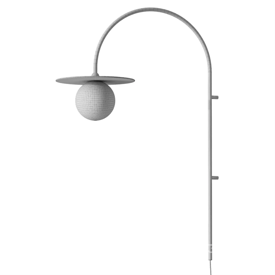 Houseof Charcoal Grey Arch Glass Wall Light Image 3