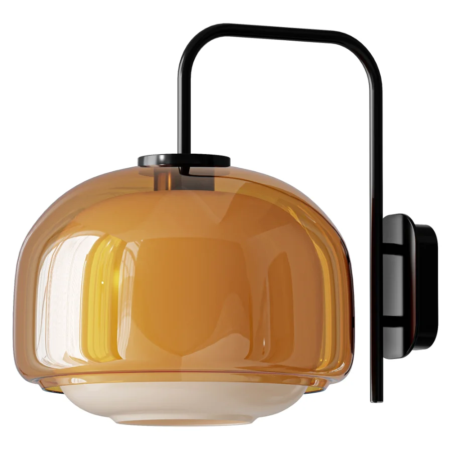 Clinco Colored Glass Metal Wall Lamp Image 3