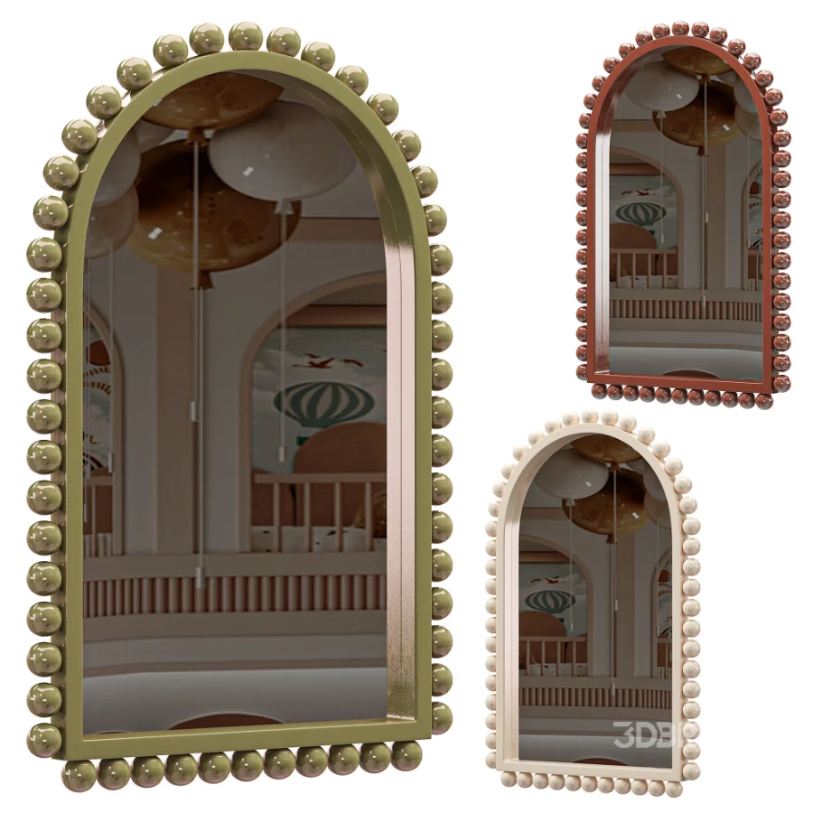 Waltham Solid Wood Arch Mirror Image 5