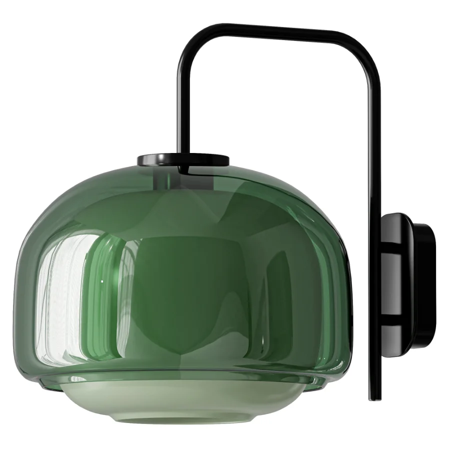 Clinco Colored Glass Metal Wall Lamp Image 2