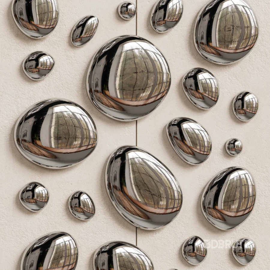 Chrome Bubble Wall Decor 21 Image 5
