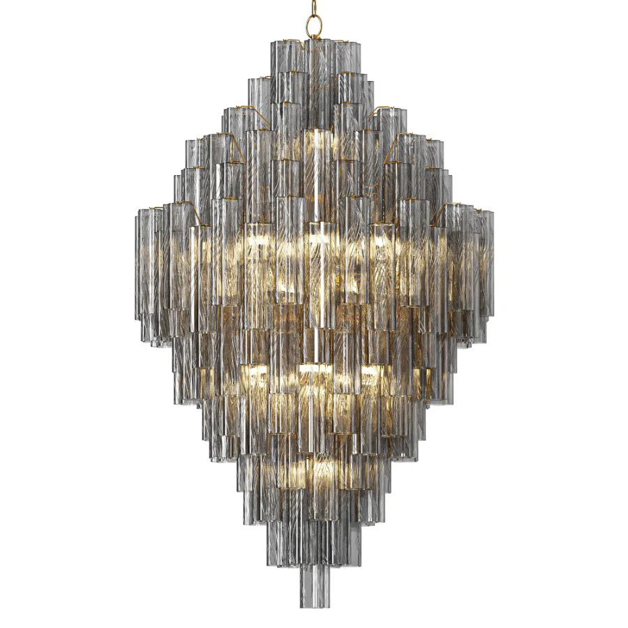 Addis Polished Chrome Chandelier White Image 3