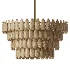 Capital Ravi Brass Wood Tiered Pendant - Thumbnail 1