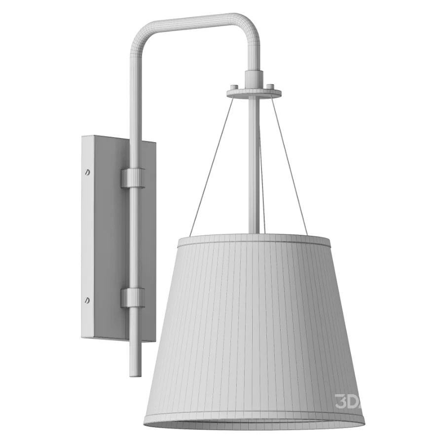 Possini Euro Crysta Brass Linen Wall Sconce Image 2