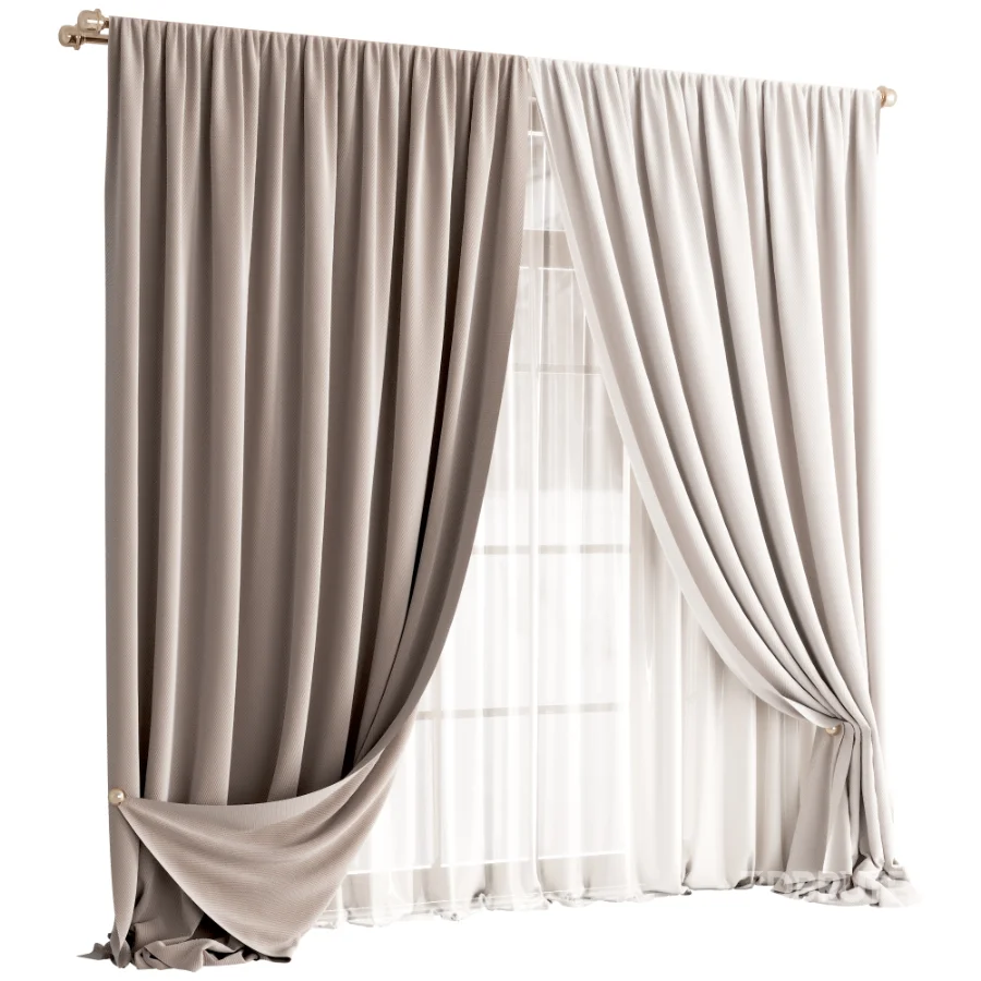 Silk and Cotton Curtain Set 112 Image 2