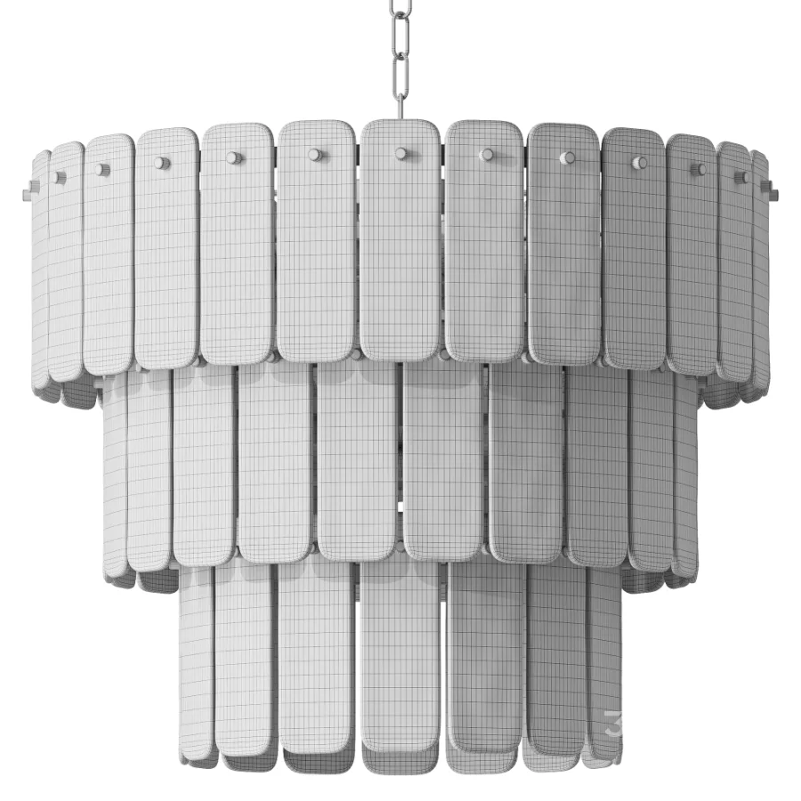 Houseof Amber Glass Tiered Chandelier Image 3