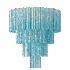 Turquoise Murano Glass Chandelier 1980s - Thumbnail 2