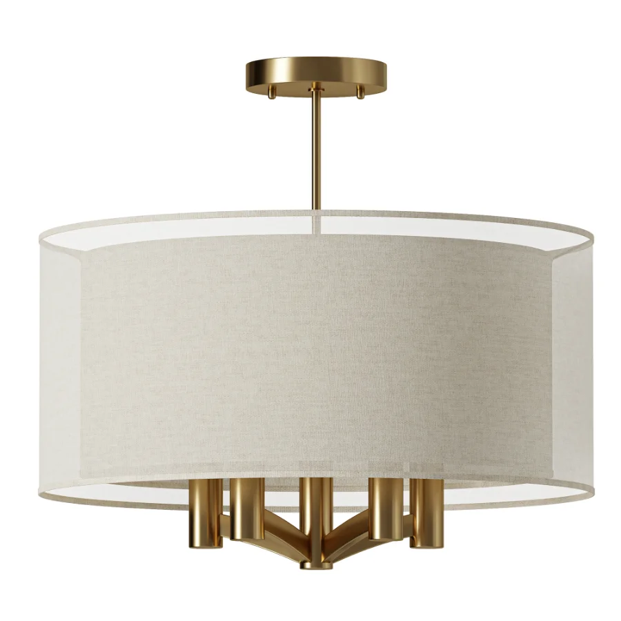 Possini Euro Caliari Warm Brass Ceiling Light Image 2