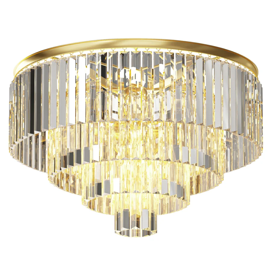 Modern Gold Luxury Crystal Ceiling Image 2