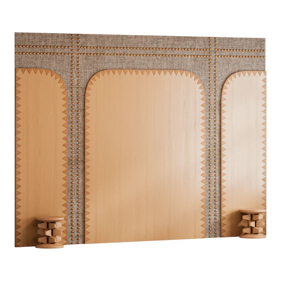 Upholstered Wooden Headboard Image 1