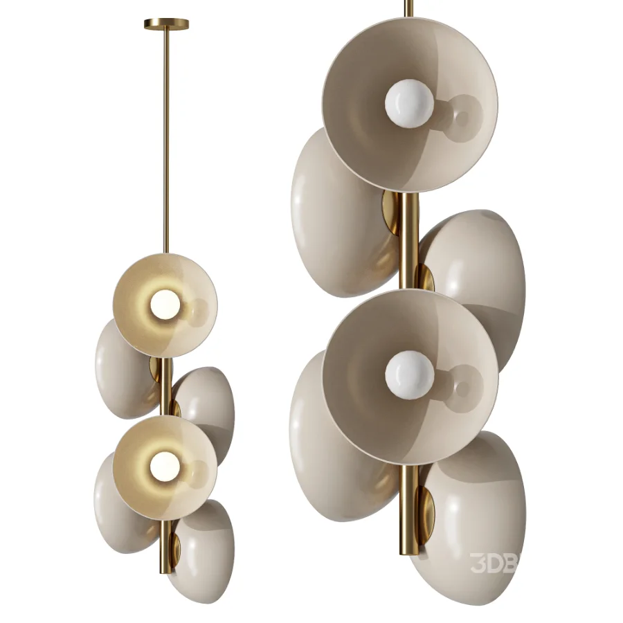 CKS Collective Creston Brass Terracotta Pendant Image 1