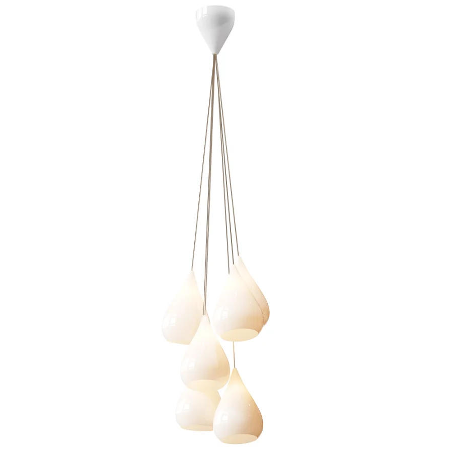 White Drop Pendants Image 3