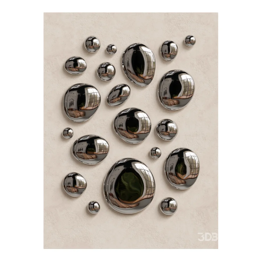 Chrome Bubble Wall Decor 18 Image 2